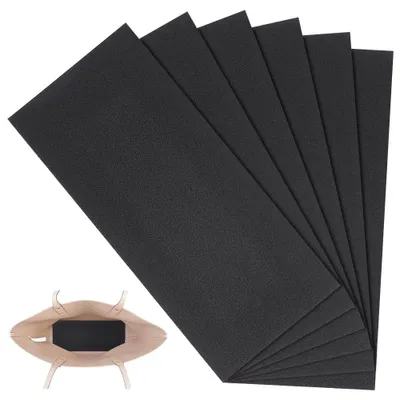 Obrázek produktu pro PH PandaHall, 6 kusů, plastové výztuhy do tašek, rozměry 29 x 13 cm. Vhodné pro kabelky, peněženky, spodní výztuha, stabilizátor, vnitřní podložka, deska. Černá, obdélníkový tvar. Vhodné pro kabelky, tašky, kožené peněženky, batohy, pletení