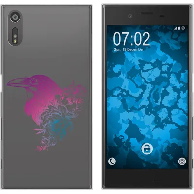 Produktbild von PhoneNatic Case kompatibel mit Sony Xperia XZs Silikon-Hülle Floral Rabe M4-6