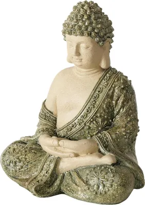 Produktbild von Buddha-Figur – H 24 cm – Grün – Kunstharz