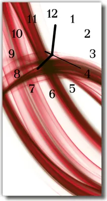 Produktbild von Tulup Glasuhr Wanduhr Küchenuhr Echt-Glas 30x60 Abstrakt Rot