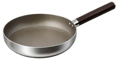 Produktbild von Cheffinger, Antihaft Pfanne 20cm Induktion mit Holzoptik Griff, Silber