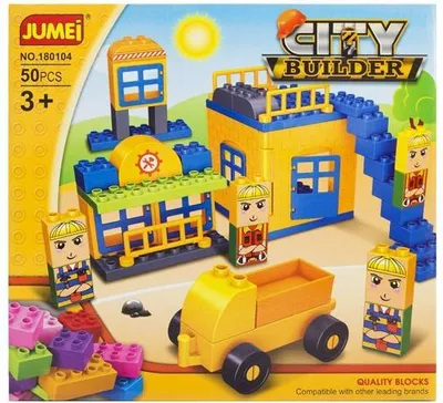 Zdjęcie produktu dla Klocki Jumei 3+ City MIASTO BUDOWA 50 elementów, 28x26cm