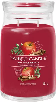 Produktbild von Yankee Candle Red Apple Wreath, Zylinder, Rot, Fruchtig, 90 h, 1 Stück(e)