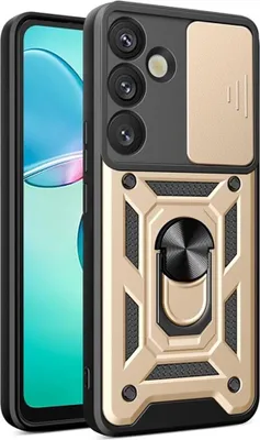 Produktbild von Samsung Galaxy A57 Hülle - Coverup Armor Ring Ständer Back Cover mit Kamera Schutz - Gold