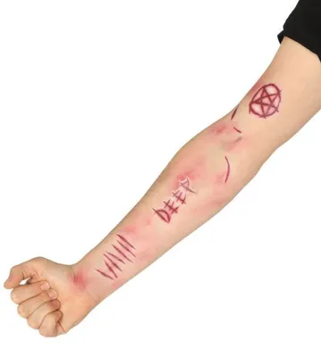 Obrázek produktu pro Scary latexové tetování démonická jizva Halloween 2026