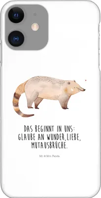 Produktbild von Mr. & Mrs. Panda Iphone 11 Handyhülle Nasenbär - Weiß - Geschenk, Tiere, Smartphone Hülle, Cover, Bär, Nasenbären, Handy Schutzhülle, Rüsselbär