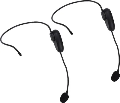 Produktbild von Drahtloses Headset-Mikrofonsystem 2,4 GHz UHF-Kopfbügelmikrofon mit 3,5-mm- und 6,35-mm-Stecker für Fitness, Unterricht, Reiseleitung, Sprachverstärker, Lautsprecher 1