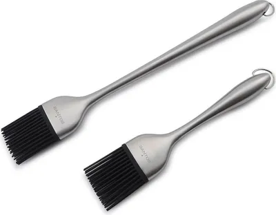 Produktbild von Silikon Grillpinsel, 2er-Set | 20cm, 30cm | Edelstahl, Silikon