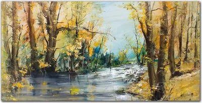 Produktbild von Coloray Küchenrückwand 120x60 Spritzschutz aus Glas - River Forest Natur