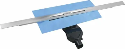 Immagine prodotto di Polysan Slim - Piatto doccia fluviale con griglia, lunghezza 1000 mm, per ambiente RV100
