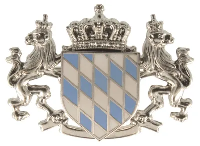 Hutanstecker eingerahmte bayerische Flagge von Hut-Breiter in bunt