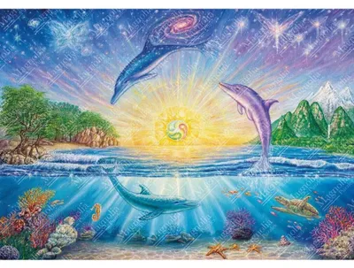 Produktbild von Magnolia Puzzle Dolphins - 1000 Teile Puzzle Spielzeug