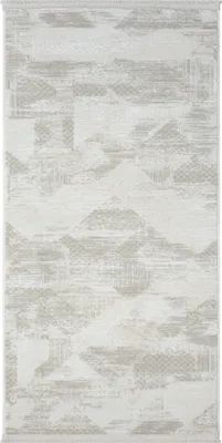 Produktbild von MY-RUG Teppich,Lovisa, 150x80, Kurzflor-Teppich, creme weiß, weich, gemütlich, mit schönem Muster, flachgewebt, rechteckig