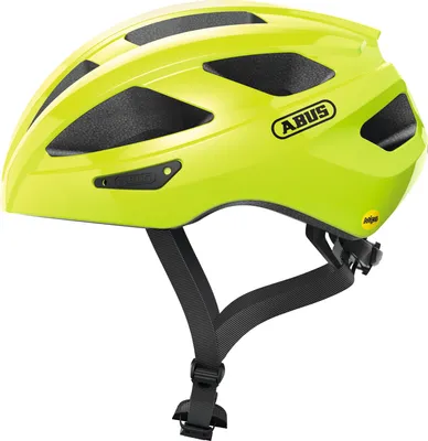 Produktbild von ABUS Rennradhelm Macator MIPS - Fahrradhelm für Einsteiger mit Schirm - geeignet für Zopfträger/-innen - für Damen und Herren - Gelb, Größe M (52-58 cm)