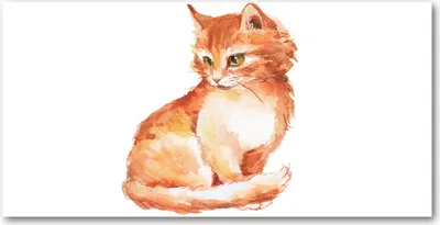 Produktbild von Tulup® Glas-Bild - 100x50 -Wandkunst - Wandbild hinter gehärtetem Sicherheitsglas  - Tiere - Rote Katze - Orange