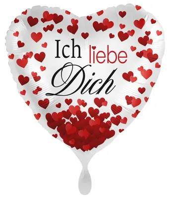 Produktbild von 18"/Ø43cm Herz Folienballon "Ich liebe Dich"
