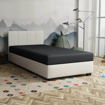 Obrázok produktu pre Jednolôžková posteľ 120x195 NAYLA 1 - čierna / krémová