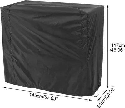 Zdjęcie produktu dla Pokrowiec na grill 145x61x117 cm, wodoodporny poliester, do użytku na zewnątrz