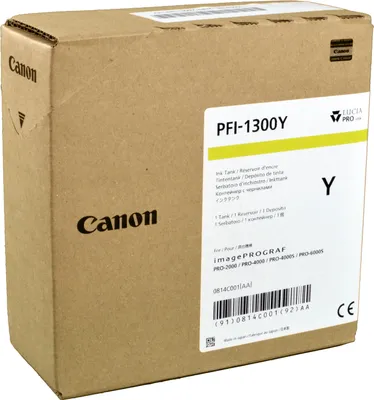 Produktbild von Canon PFI-1300Y, Gelb, Tinte auf Pigmentbasis, 330 ml