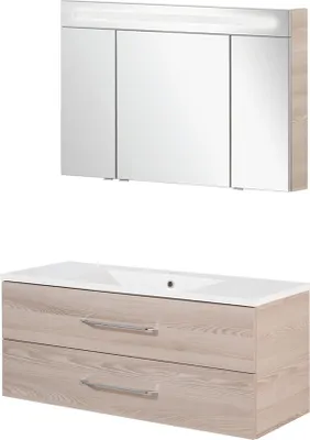 Produktbild von Fackelmann B.CLEVER Badmöbel Set 3-teilig 120 cm, Braun hell