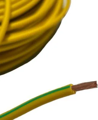 Produktbild von 15m Batteriekabel Stromkabel 6 mm² H07V-K Aderleitung Kabel gelb-grün