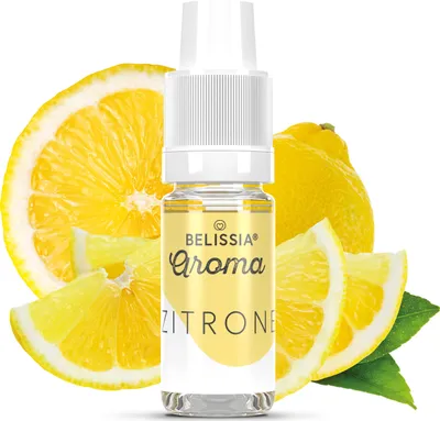 Produktbild von Belissia Lebensmittelaroma Zitrone - 10ml Hochdosiertes Aroma - Kalorienfrei, Vegan - Für Speisen, Getränke, Shake, Quark, Nebelmaschine, Diffuser uvm