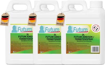 Produktbild von Futum 3x2L Ameisenspray | Biozdfreies Ameisenmittel | auf Wasserbasis gegen Ameisen, Termiten, Larven & Eier