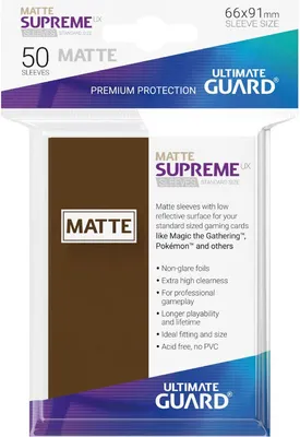 Produktbild von Ultimate Guard Supreme UX Sleeves Standardgröße Matt Brown (50)