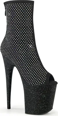 Produktbild von Pleaser FLAMINGO-1031GM Plateau Stiefeletten Schwarz Fabrix EU 40