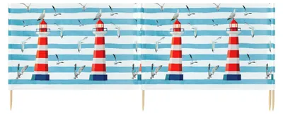 Produktbild von Ladeheid Strand Windschutz Sichtschutz LAEX001 (Leuchtturm, 4 m)