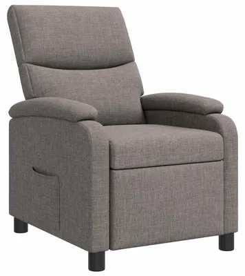 Image de vidaXL Fauteuil de relaxation Taupe Tissu