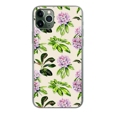 Produktbild von MuchoWow® Handyhülle Schutzhülle Hülle für iPhone 11 Pro Max Hortensien - Pflanzen - Muster Silikon Softcase Handy Hülle - Schutz