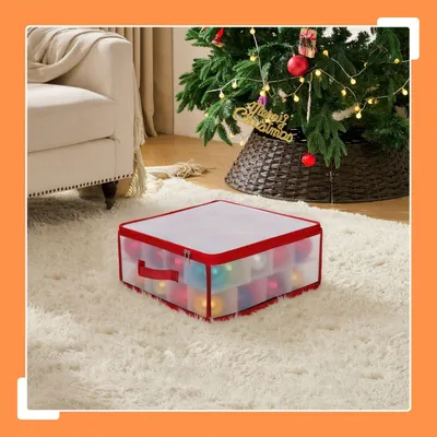 Produktbild von Aufbewahrungsbox für Weihnachtskugeln mit verstellbaren Trennwänden