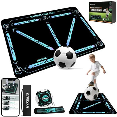 Image de Omgoods - Tapis d'entraînement de football avec entraîneur de frappe