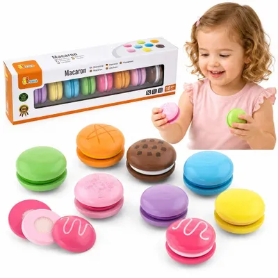 Produktbild von Viga Holzkekse Bunte Kekse Makronen-Set 8-tlg