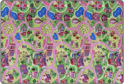 Produktbild von Primaflor Spielteppich SWEET CITY - 200x300cm - Kinderteppich mit Straßen - Straßenteppich für Mädchen