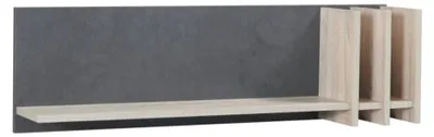 Productafbeelding van Wandplank MALMO 100 cm in licht eiken en betongrijs kleur