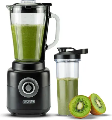Produktbild von Bourgini Power Blender 1.75L- Standmixer Glas - 1000 Watt - Mixer Smoothie maker - Blender to go mit 700ml Becher