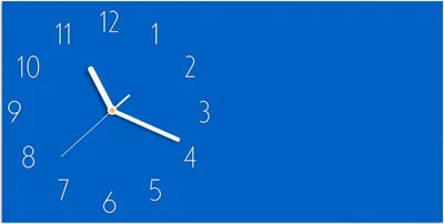 Produktbild von Wanduhr aus Glas mit Motiv Blauer Hintergrund II- 60 x 30 cm - inkl. Aufhängesystem