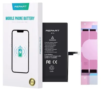 Immagine prodotto di Batteria REPART per Apple iPhone 15 da 3520 mAh - Batteria di ricambio al litio per cellulare e smartphone - Riparazione