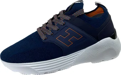 Produktbild von E05 sneaker uomo HOGAN H443 ACTIVE ONE Gewebe blau/orange Schuhe Männer