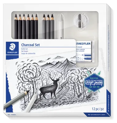Produktbild von STAEDTLER Mixed Set "Kohlestift" Kartonetui mit 6 Härtegraden