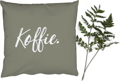 Produktbild von MuchoWow® Zierkissen Sofakissen Wohnzimmer Dekokissen 40x40 cm Sprichwörter - Kaffee - Zitate - Küche - Foto Kissen - Schlafzimmer Dekoration