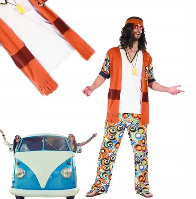 Produktbild von Kraszek Hippie Kostüm Flower Power 60er 70er Jahre
