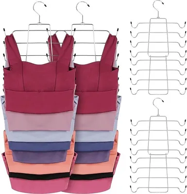 Produktbild von Mehrschichtiger Kleiderbügel, rutschfester Kleiderbügel, Kleiderschrank Aufbewahrungsregal, geeignet für Unterwäsche, Westen und Krawatten