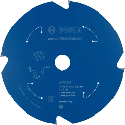 Immagine prodotto di Lama circolare per seghe a batteria Expert per fibrocemento, 165 x 1,8/1,2 x 20, T4