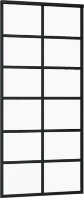 Produktbild von vidaXL Schiebetür ESG-Glas und Aluminium 90x205 cm Schwarz