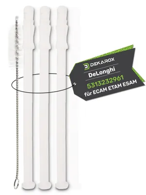 3 Milchsaugrohre 15,6 cm für DeLonghi Kaffeevollautomaten