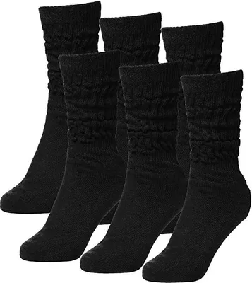 Produktbild von Brubaker Uni 6er Pack Slouch Socken Schwarz Gr. 35/38