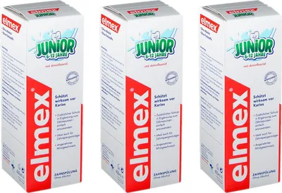 Produktbild von 3x Elmex Junior Mundspülung 3x 400 ml